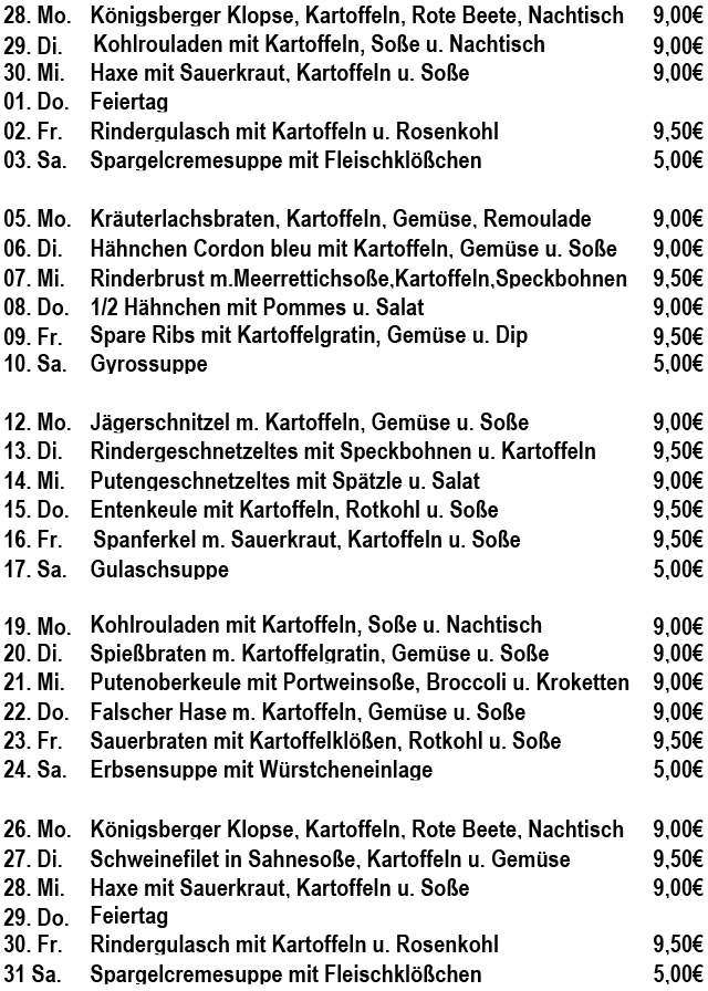 Mittagstisch