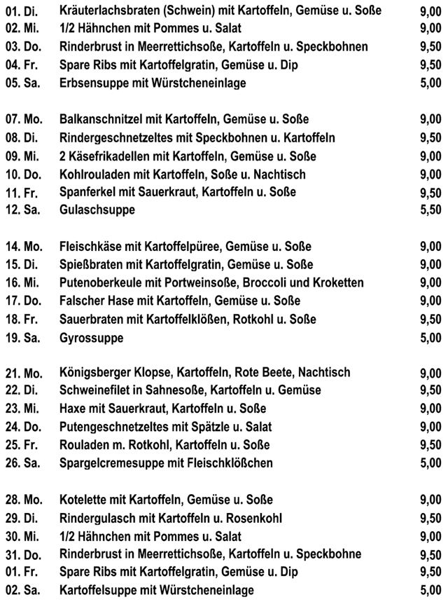 Mittagstisch