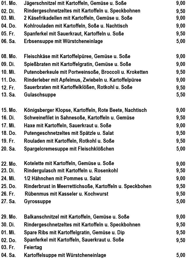 Mittagstisch