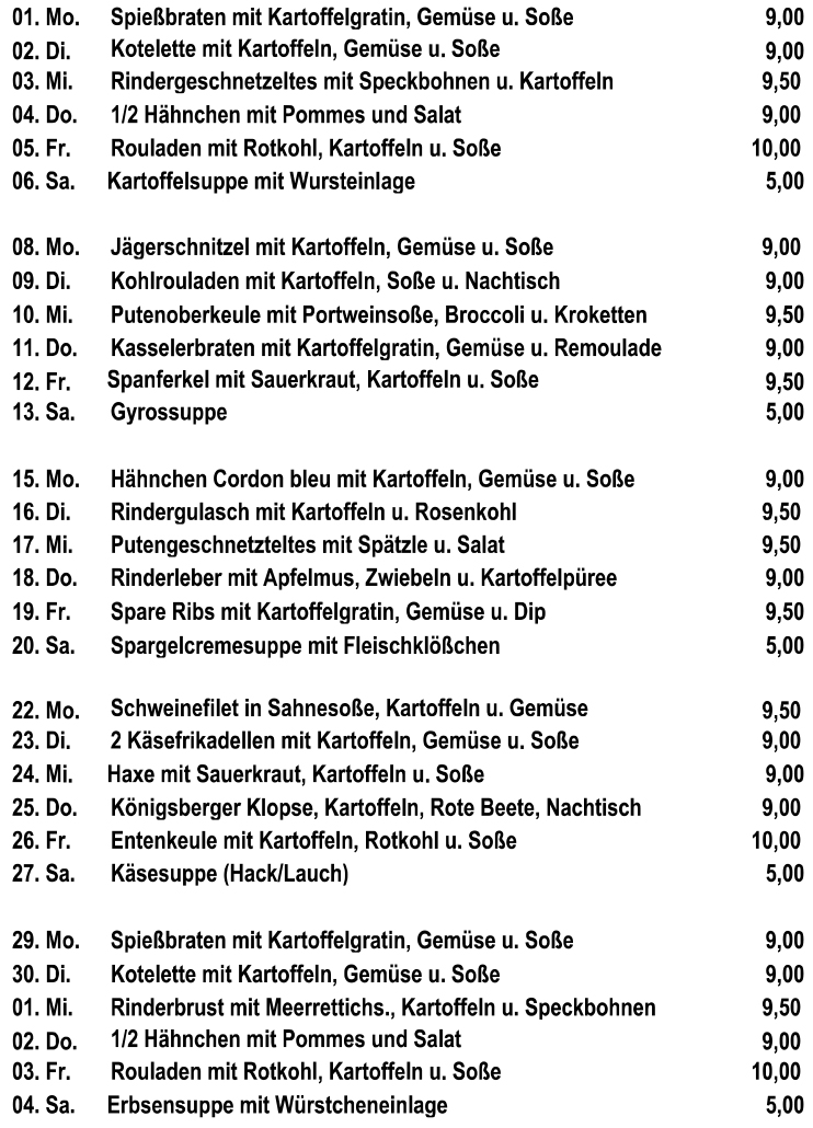 Mittagstisch