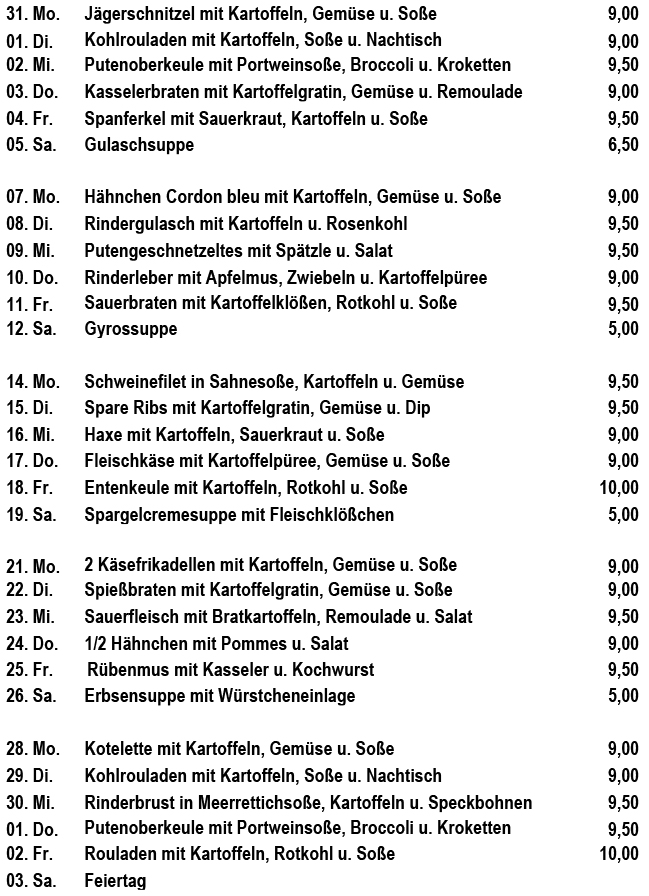 Mittagstisch